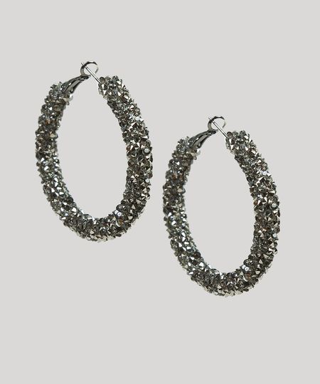 Brinco-Feminino-Argola-com-Strass-Grafite-9268173-Grafite_1
