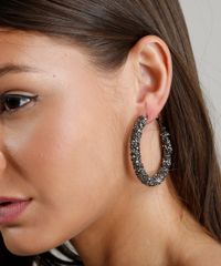 Brinco-Feminino-Argola-com-Strass-Grafite-9268173-Grafite_2