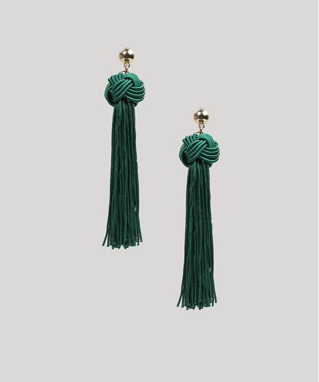 Brinco-Feminino-Longo-com-Tassel-Verde-9266315-Verde_1