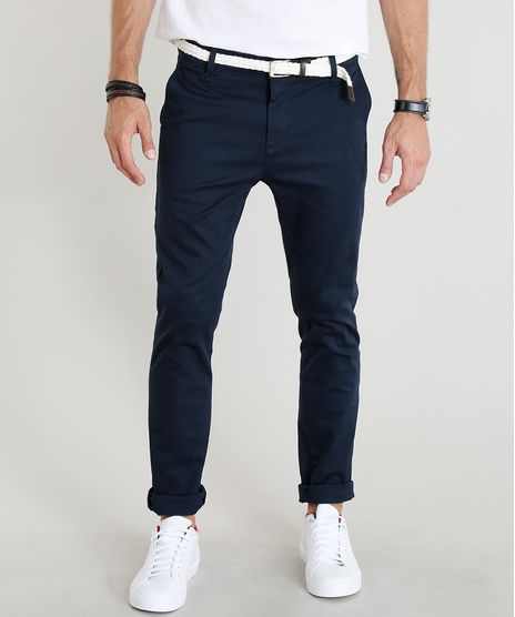 Calca-Chino-Masculina-Slim-com-Cinto-Trancado-Azul-Marinho-9305506-Azul_Marinho_1