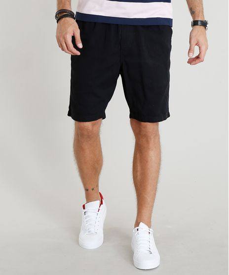 Short-de-Sarja-Masculino-com-Bolsos-Preta-9378511-Preto_1