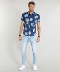 Camisa-Masculina-Comfort-Estampada-Floral-Manga-Curta-Azul-Marinho-9223081-Azul_Marinho_3
