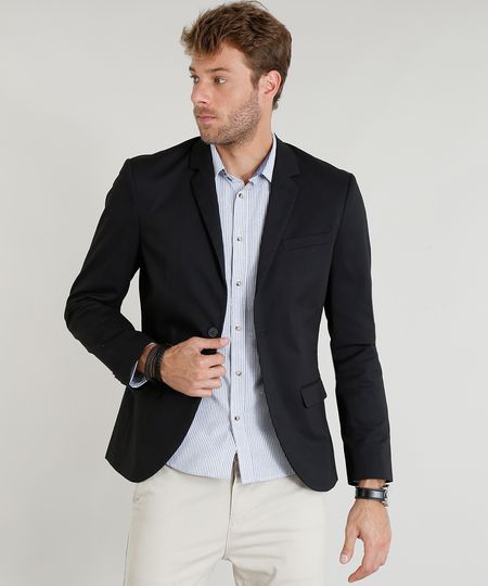Blazer-Masculino-com-Bolsos-e-Dois-Botoes-Preto-9219253-Preto_1