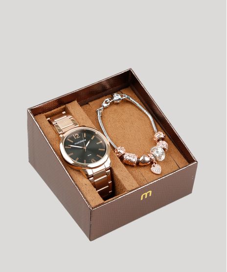 Kit-de-Relogio-Analogico-Mondaine-Feminino---Pulseira---53735LPMGRE1K-Rose-9401333-Rose_1
