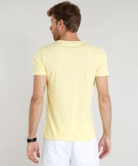 Camiseta-Masculina--Summer-Paradise--Manga-Curta-Gola-Careca-Amarela-9374282-Amarelo_2