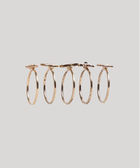 Kit-de-5-Aneis-Femininos-com-Pingentes-da-Sorte-Dourado-9266343-Dourado_1