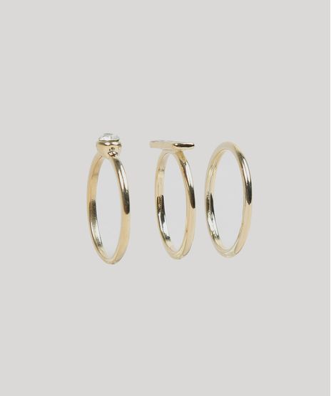 Kit-de-3-Aneis-Femininos-com-Strass-Dourado-9289378-Dourado_1