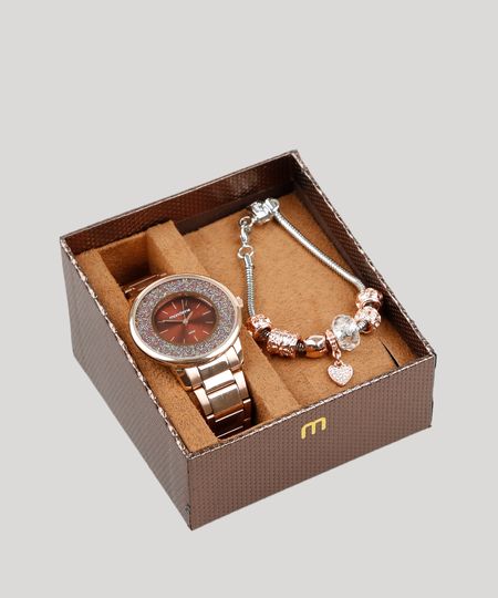Kit-de-Relogio-Analogico-Mondaine-Feminino---Pulseira---53726LPMGRE1K-Rose-9401146-Rose_1