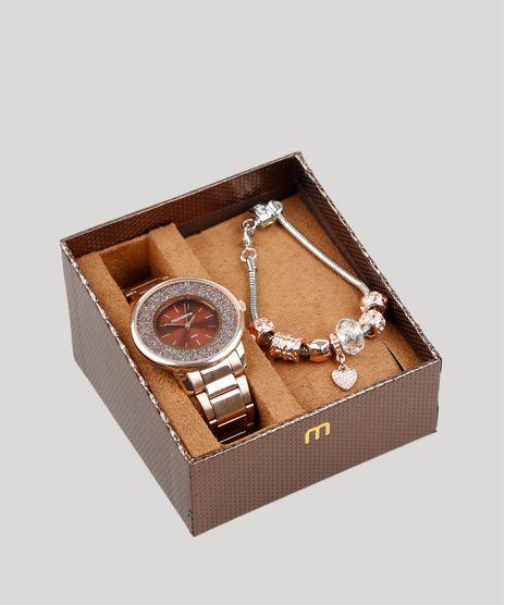 Kit-de-Relogio-Analogico-Mondaine-Feminino---Pulseira---53726LPMGRE1K-Rose-9401146-Rose_1