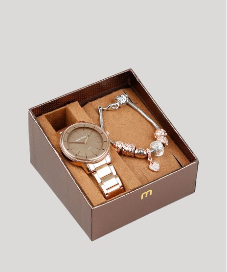 Kit-de-Relogio-Analogico-Mondaine-Feminino---Pulseira---53734LPMGRE1K-Rose-9401315-Rose_1