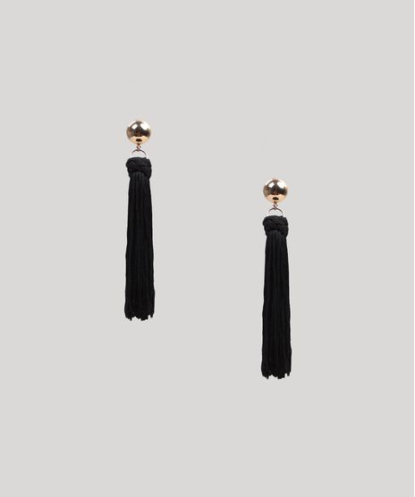 Brinco-Feminino-Longo-com-Tassel-Preto-9261801-Preto_1