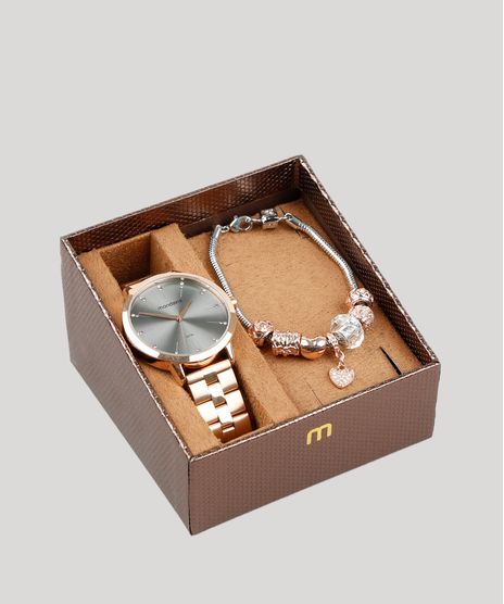 Kit-de-Relogio-Analogico-Mondaine-Feminino---Pulseira---53659LPMVRE3K-Rose-9401066-Rose_1