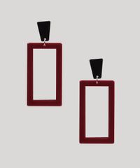 Brinco-Feminino-Longo-Geometrico-de-Acrilico-Vinho-9266328-Vinho_1