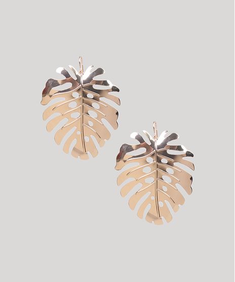 Brinco-Feminino-Folha-Costela-de-Adao-Dourado-9293603-Dourado_1