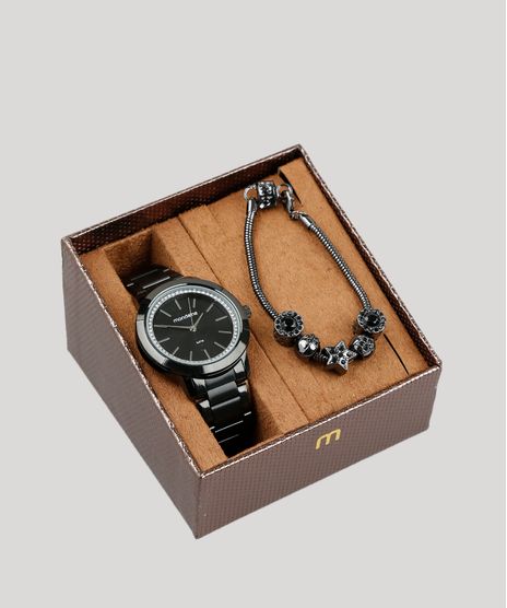 Kit-de-Relogio-Analogico-Mondaine-Feminino---Pulseira---53727LPMGPE3K-Preto-9401099-Preto_1