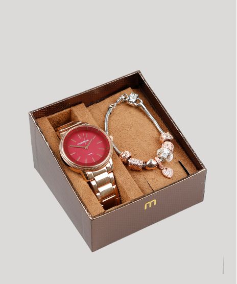 Kit-de-Relogio-Analogico-Mondaine-Feminino---Pulseira---53733LPMGRE1K-Rose-9401324-Rose_1