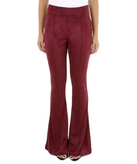 Calca-Flare-em-Suede-Vinho-8191793-Vinho_1