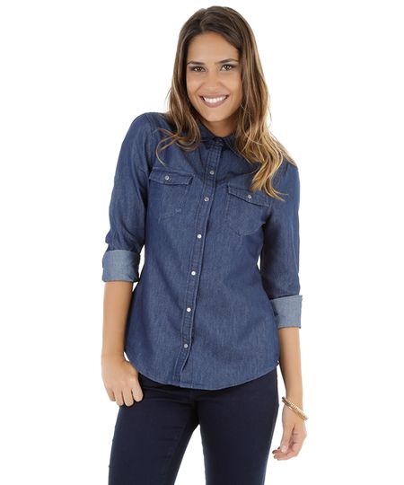 Camisa-Jeans-Azul-Escuro-8186866-Azul_Escuro_1 Camisa-Jeans-Azul-Escuro-8186866-Azul_Escuro_1