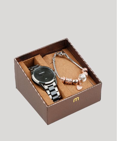 Kit-de-Relogio-Analogico-Mondaine-Feminino---Pulseira---53728LPMGSF3K-Preto-9401131-Preto_1