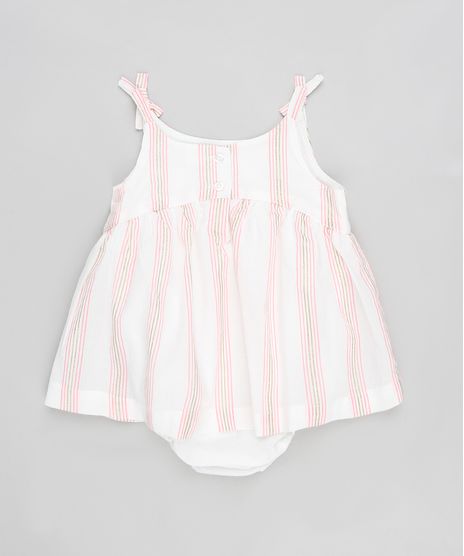 Body-Blusa-Infantil-Listrado-com-Lurex-e-Laco-Sem-Manga-Branco-9199161-Branco_1