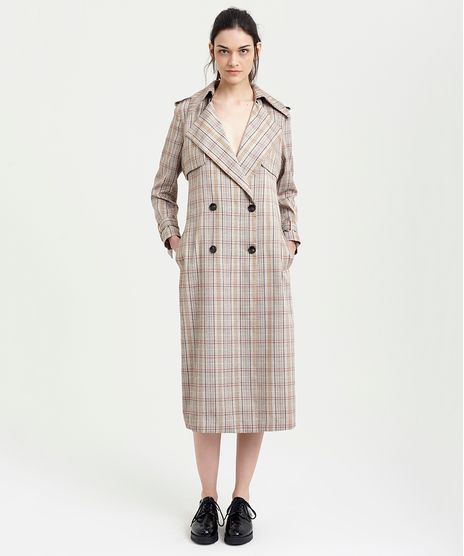Casaco-Trench-Coat-Feminino-Mindset-Xadrez-Bege-9385649-Bege_1