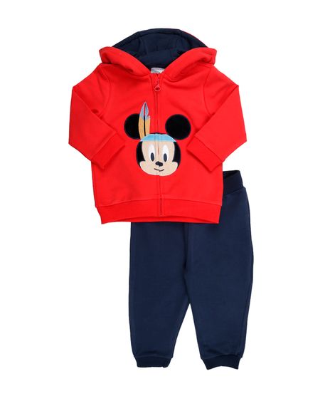 Conjunto-de-Blusao---Calca-em-Moletom-Mickey-Vermelho-8221943-Vermelho_1
