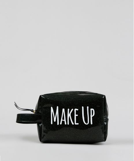 Necessaire-Feminina-com-Glitter--Make-Up--Preta-9376713-Preto_1