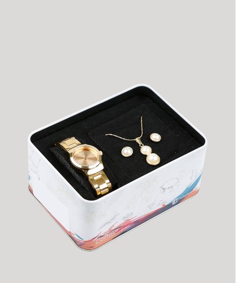 Kit-de-Relogio-Analogico-Condor-Feminino---Colar---Brinco---CO2035KYU4M--Dourado-9396945-Dourado_1