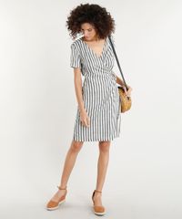 Vestido-Feminino-Curto-Envelope-Listrado-Manga-Curta-Bege-Claro-9368233-Bege_Claro_3