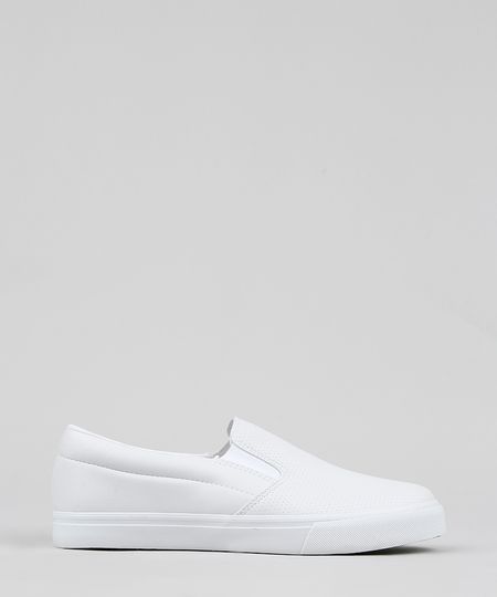 Tenis-Slip-On-Masculino-com-Microfuros-Branco-9355992-Branco_1 Tenis-Slip-On-Masculino-com-Microfuros-Branco-9355992-Branco_1