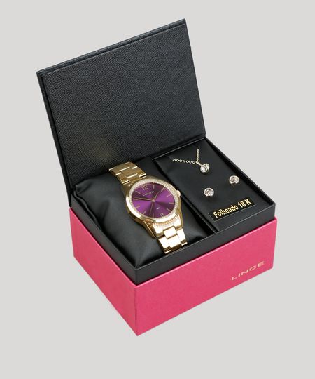 Kit-de-Relogio-Analogico-Lince-Feminino---Colar---Brinco---LRGJ075L-KD50U2KX-Dourado-9400795-Dourado_1 Kit-de-Relogio-Analogico-Lince-Feminino---Colar---Brinco---LRGJ075L-KD50U2KX-Dourado-9400795-Dourado_1