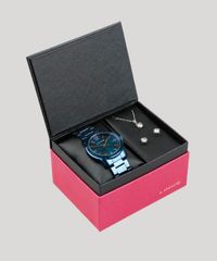 Kit-de-Relogio-Analogico-Lince-Feminino---Colar---Brinco---LRA4449L-KD60D2DX-Azul-9400706-Azul_1