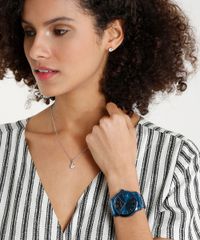 Kit-de-Relogio-Analogico-Lince-Feminino---Colar---Brinco---LRA4449L-KD60D2DX-Azul-9400706-Azul_2