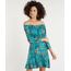 Vestido-Feminino-Curto-Ombro-a-Ombro-Estampado-de-Folhagens-Verde-9375869-Verde_1