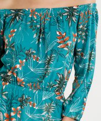 Vestido-Feminino-Curto-Ombro-a-Ombro-Estampado-de-Folhagens-Verde-9375869-Verde_4