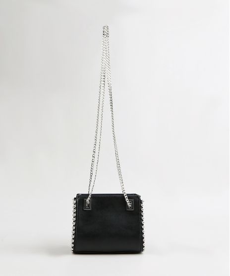 Bolsa-Feminina-com-Alca-de-Corrente-e-Tachas-Preta-9250198-Preto_1