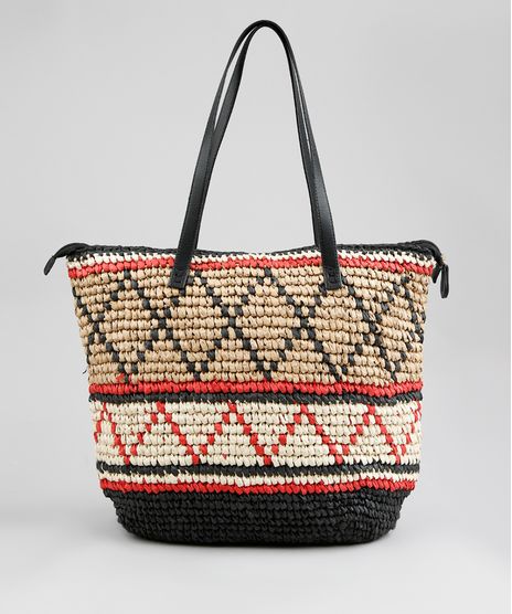 Bolsa-Shopper-Feminina-de-Palha-Etnica-Preta-9268313-Preto_1