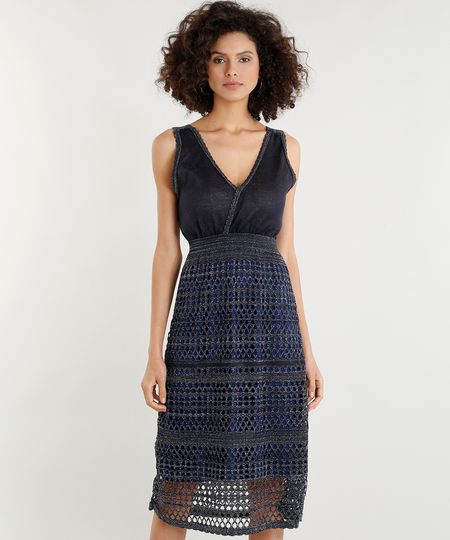 Vestido-Feminino-Midi-em-Trico-com-Lurex-Decote-V-Azul-Marinho-9357541-Azul_Marinho_1