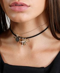 Kit-de-2-Gargantilhas-Choker-Feminino-com-Pingente-Harry-Potter-Dourado-9289213-Dourado_2