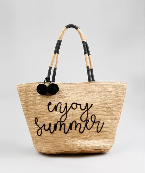 Bolsa-Shopper-Feminina-de-Palha--Enjoy-Summer--com-Pompom-Bege-9197899-Bege_1