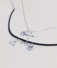 Kit-de-2-Gargantilhas--Harry-Potter-Choker-Feminino-com-Pingente-Prateado-9289361-Prateado_3