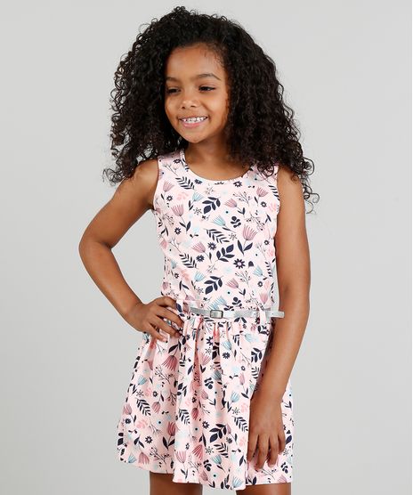 Vestido-Infantil-Estampado-Floral-com-Cinto-Metalizado-Rosa-9341709-Rosa_1