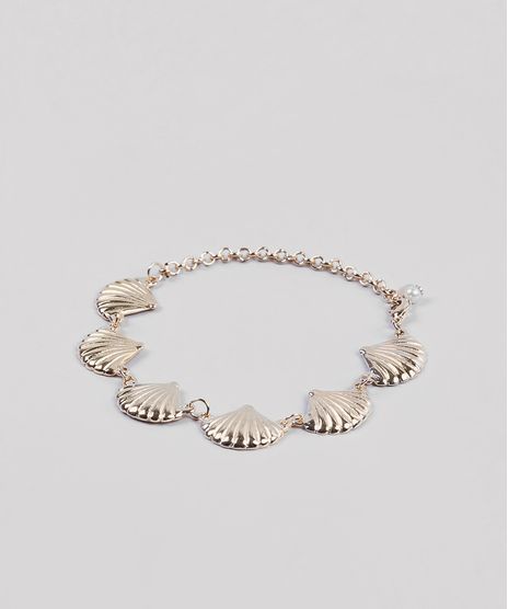 Pulseira-Feminina-com-Pingente-de-Conchas-Dourado-9292845-Dourado_1