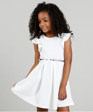 Vestido-Infantil-em-Jacquard-com-Cinto-Metalizado-Off-White-9337302-Off_White_1