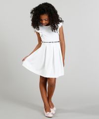 Vestido-Infantil-em-Jacquard-com-Cinto-Metalizado-Off-White-9337302-Off_White_3