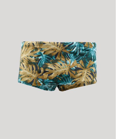Sunga-Masculina-Estampada-de-Folhagens-com-Protecao-UV50--Verde-9356564-Verde_1