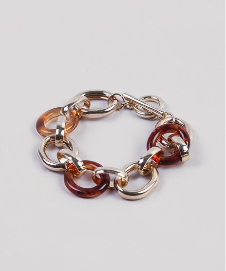 Pulseira-Feminina-com-Corrente-Dourada-9276480-Dourado_1