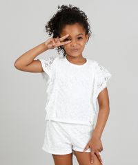 Conjunto-Infantil-de-Blusa---Short-em-Renda-Floral-Branco-9324057-Branco_1