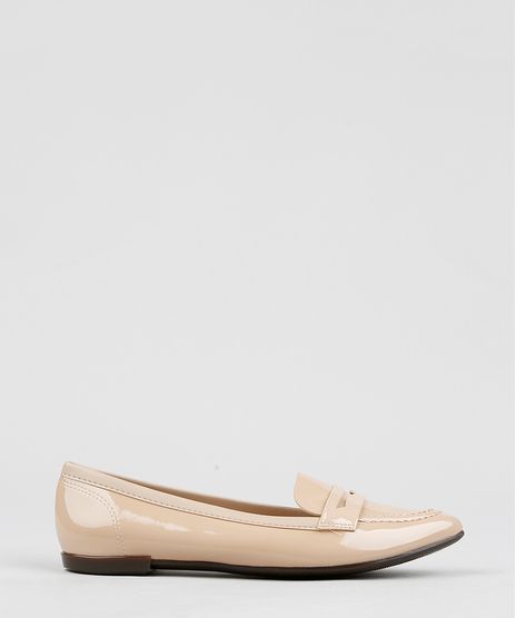 Mocassim-Bico-Fino-Feminino-Moleca-em-Verniz-Bege-9330615-Bege_1
