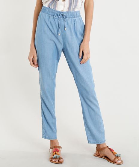 Calca-Jeans-Feminina-Jogger-com-Cordao-Azul-Claro-9375386-Azul_Claro_1